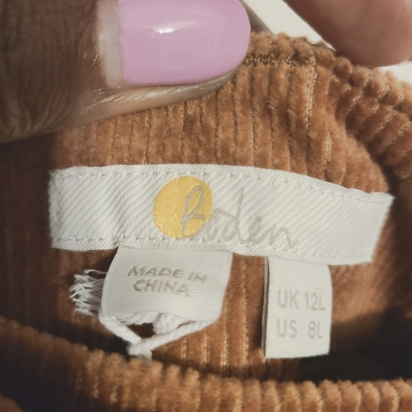 Boden | Women's Spiced Latte Brown High Rise Flared Corduroy Pants (US Size 8L) - Picture 3 of 13